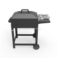 ټرالی چارکول BBQ د غاړې شیلف سره